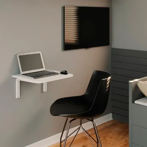 Mesa dobrável de parede branca com suporte br - NOVA! NUNCA USADA!