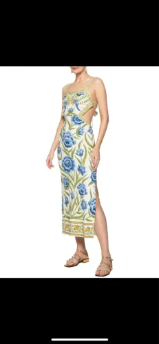 Vestido floral com recortes laterais GG FARM