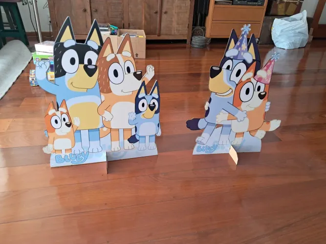 Decoração Festa Infantil Bluey MDF 60 cm