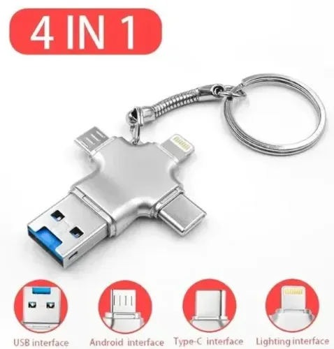 Adaptador OTG 4 em 1 Usb Cartão de Memoria