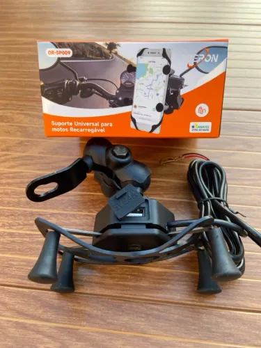 Suporte Universal para Celular de Moto com Carregador