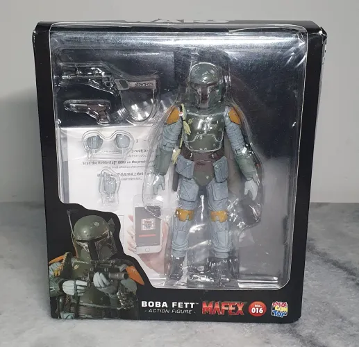 Star wars mafex boba fett original lacrado 