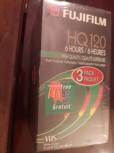 3 Fitas VHS FujiFilm HQ 120 6 horas - Novo