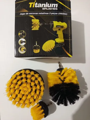 Kit Escovas Rotativas Titanium para Limpeza