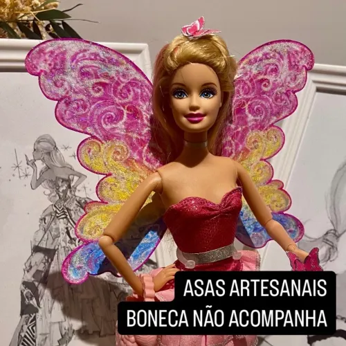 Asas Artesanais para Boneca Barbie de o Segredo das Fadas