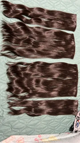 Cabelo sintectico longo com tictac