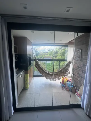 Porta de vidro - Reiki 4 folhas