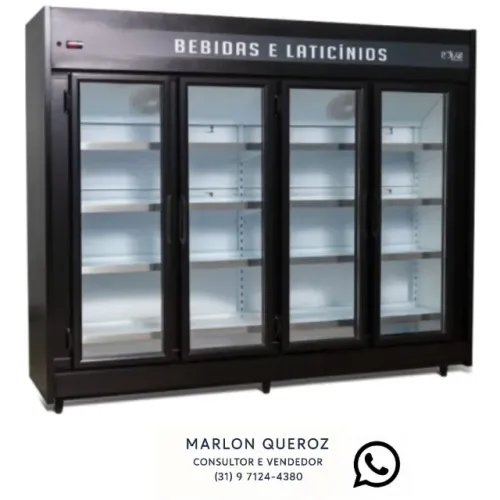 Freezer Auto Serviço 4 Portas Polar Preto