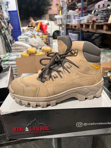 Botas Couro Cat Via Livre Masculino Feminino
