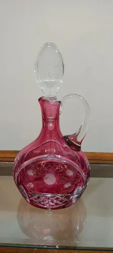 Decantador marca IMPERLUX GENUÍNO CORTE À MÃO CRISTAL