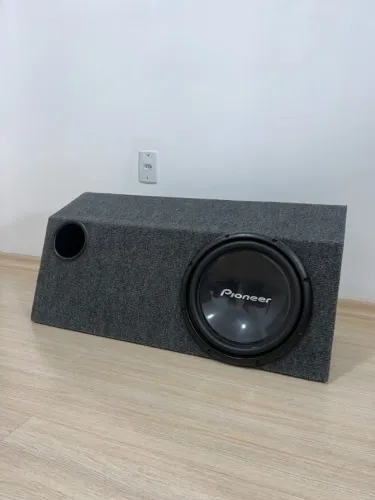 Subwoofer pioneer 12 bobina dupla com caixa acústica