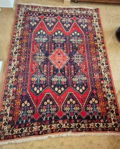 Tapete Persa Afshar Original do Irã 2,48x1,76m