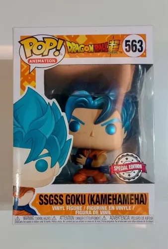Funko Pop! Dragon Ball Super SSGSS Goku (Kamehameha) 563 - Edição Especial