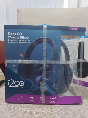 Fone de Ouvido i2Go Bass GO Deep Blue com Microfone