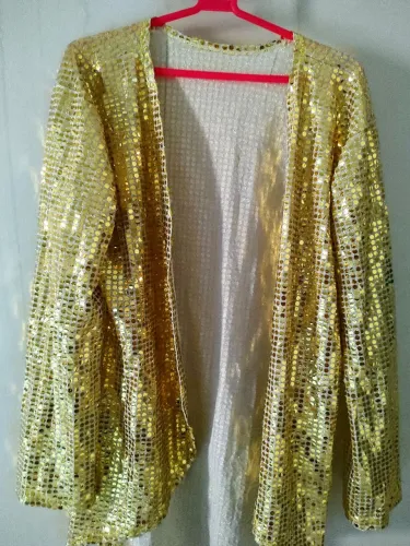 Casaco paetê dourado