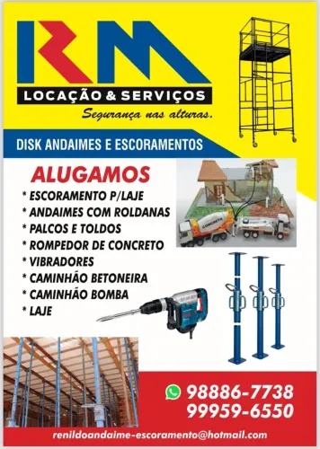 Aluguel de Andaimes, Escoramentos e Ferramentas