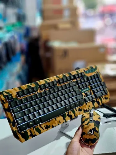Teclado Gamer e Mouse com Fio Warrior 