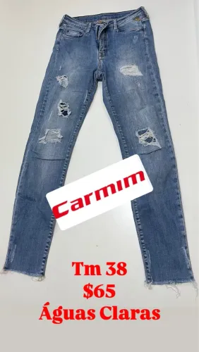 Calça Jeans Destroyed Carmim - Tam 38