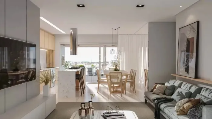 Apartamento de 66m² com 2 quartos sendo 1 suíte em Barreiros