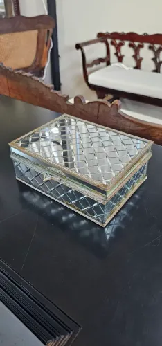 Decoração,  caixinha porta objetos vidro