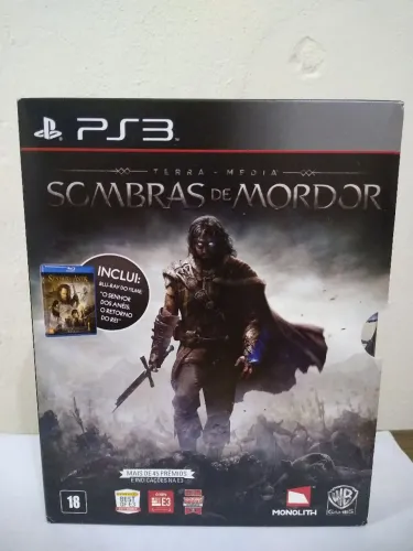 JOGO SOMBRAS DE MORDOR + BLU-RAY SENHOR DOS ANÉIS - O RETORNO DO REI 
