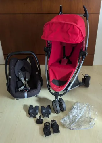 Kit Carrinho+Bebê conforto em ótimo estado! Marca QUINNY.