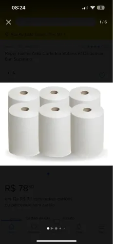 Papel Toalha Auto Corte Em Bobina 6un Supremo
