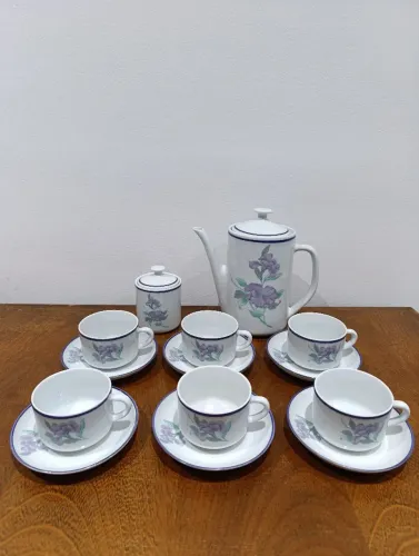 Jogo de chá de porcelana Pozzani completo