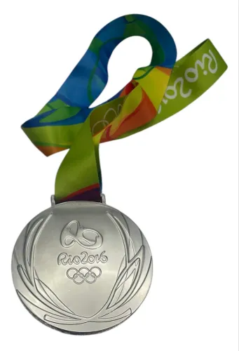 Medalha Prata Olímpiadas Brasil Rio 2016 Colecionável.