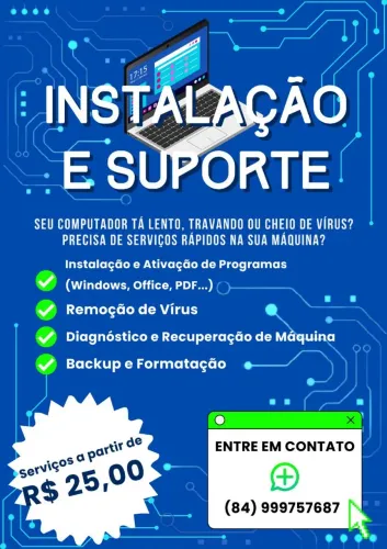 Formatação e manutenção de computadores - Rápido e barato