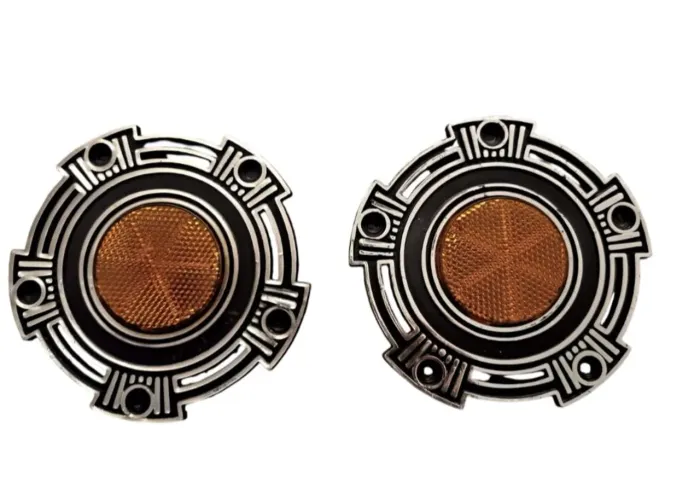 Par de Refletores quadro bicicleta antiga Caloi barra forte