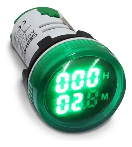 Horímetro Digital Verde Ad22 0-999h Alimentação 220v ca