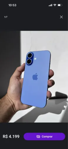 iPhone 16 azul 256g