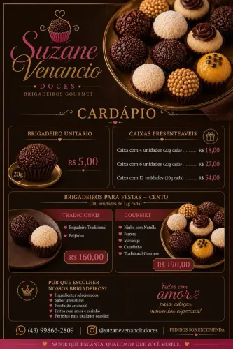 Vendemos brigadeiros gourmet