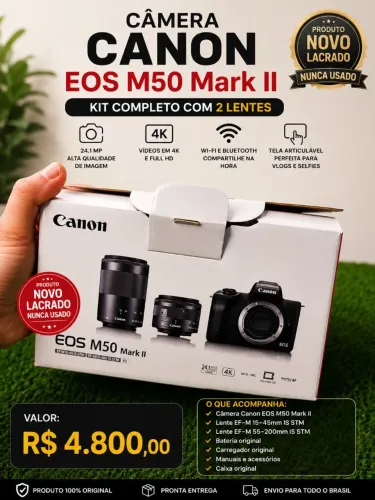 ? Canon EOS M50 Mark II - NOVA E LACRADA