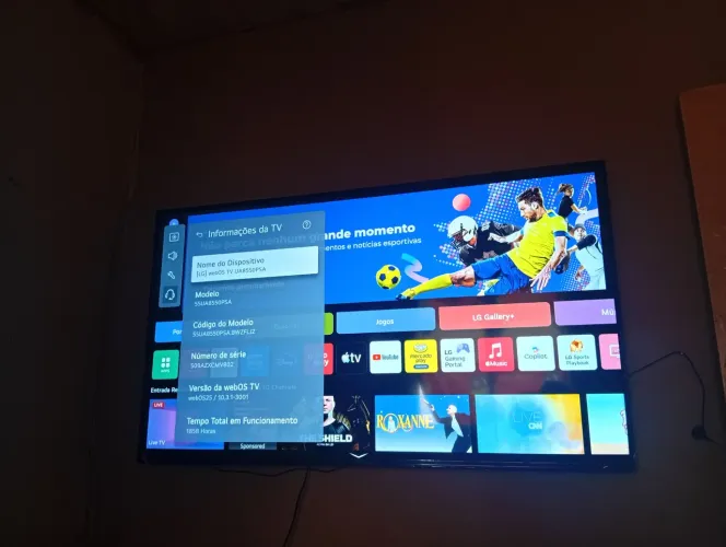 Tv 55 polegadas Lg tela anti impacto