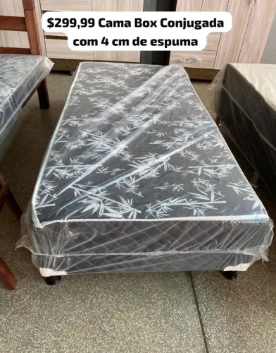 SUPER PROMOÇÃO Cama Box conjugada 04cm solteiro nova