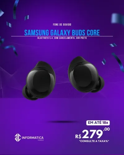 FONE DE OUVIDO SAMSUNG GALAXY BUDS CORE