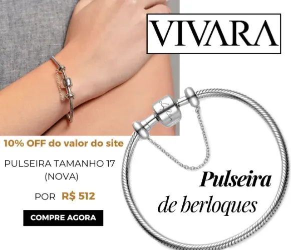 Pulseira de berloques VIVARA tamanho 17 