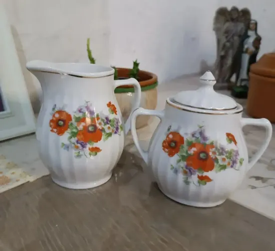 Dupla de porcelana caipira Pozzani