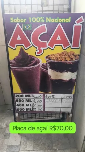 PLACA DE AÇAI