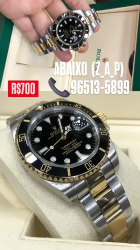 Relógio ROLEX SUBMARINER AUTOMÁTICO MISTO