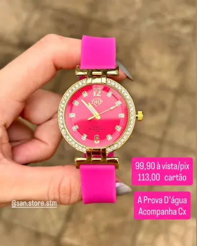 Relógio Pink a Prova Dagua 