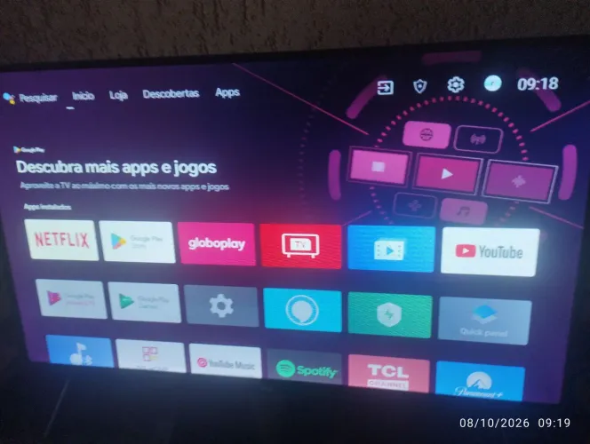 Smart TV 32" semi nova com controle e caixa