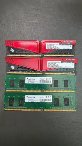 Memória Ram 8gb Ddr4 2666mhz T-force Vulcan + Adata DDR4 2400mhz 4g