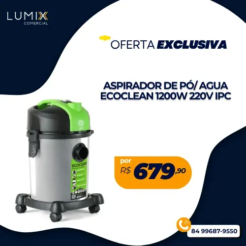 ASPIRADOR DE PÓ/ AGUA ECOCLEAN 1200W 220V IPC