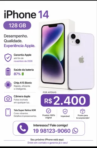 iPhone 14 impecável