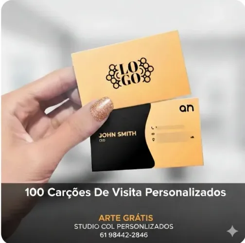 100 cartões de visita