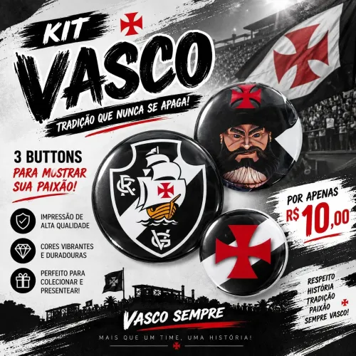 Kit bottons Vasco da Gama