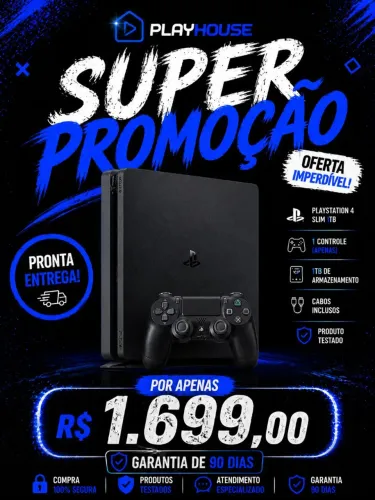 PS4 1 TB modelo slim com garantia